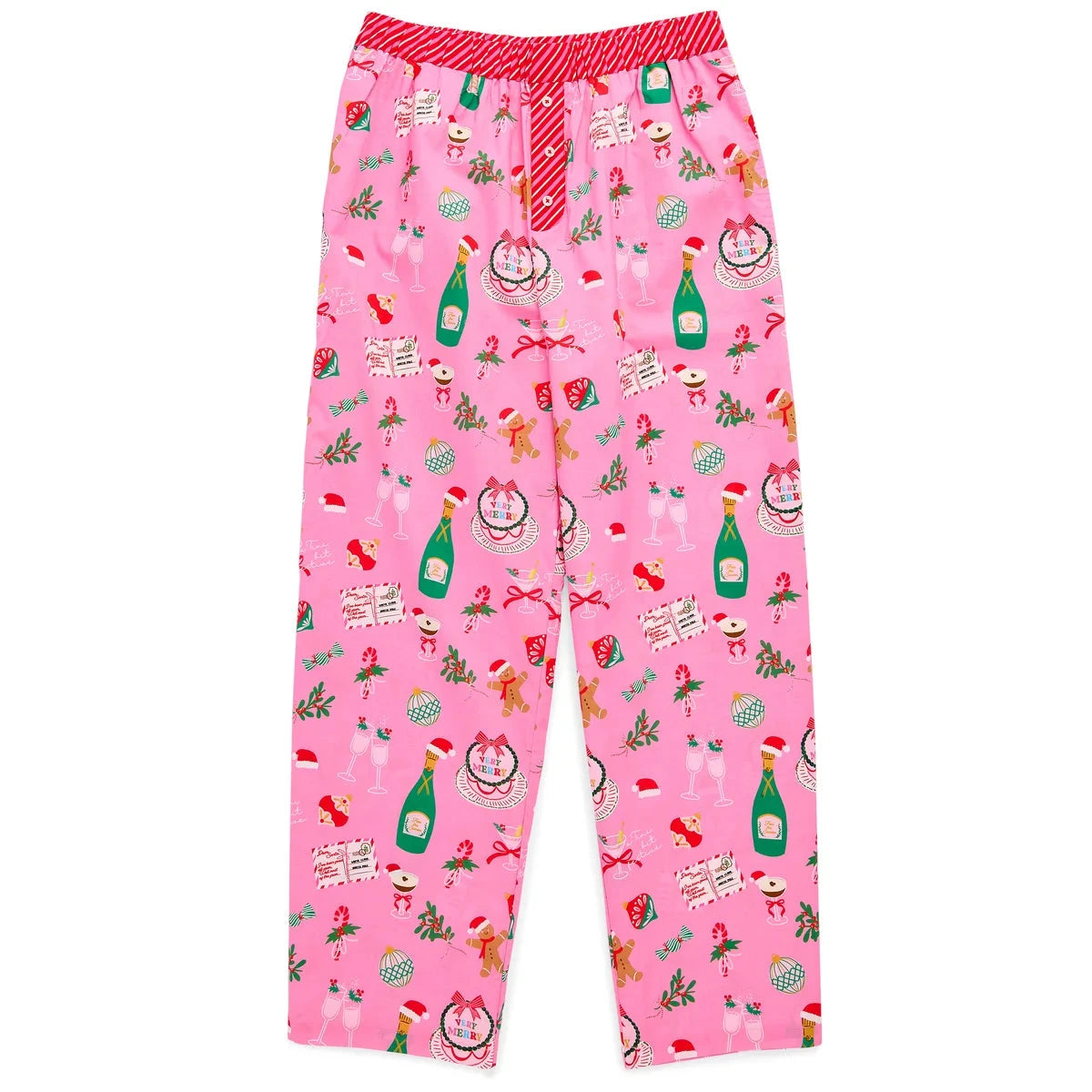 Shiraleah Boxer Pajama Pants - Merry Icons Pink