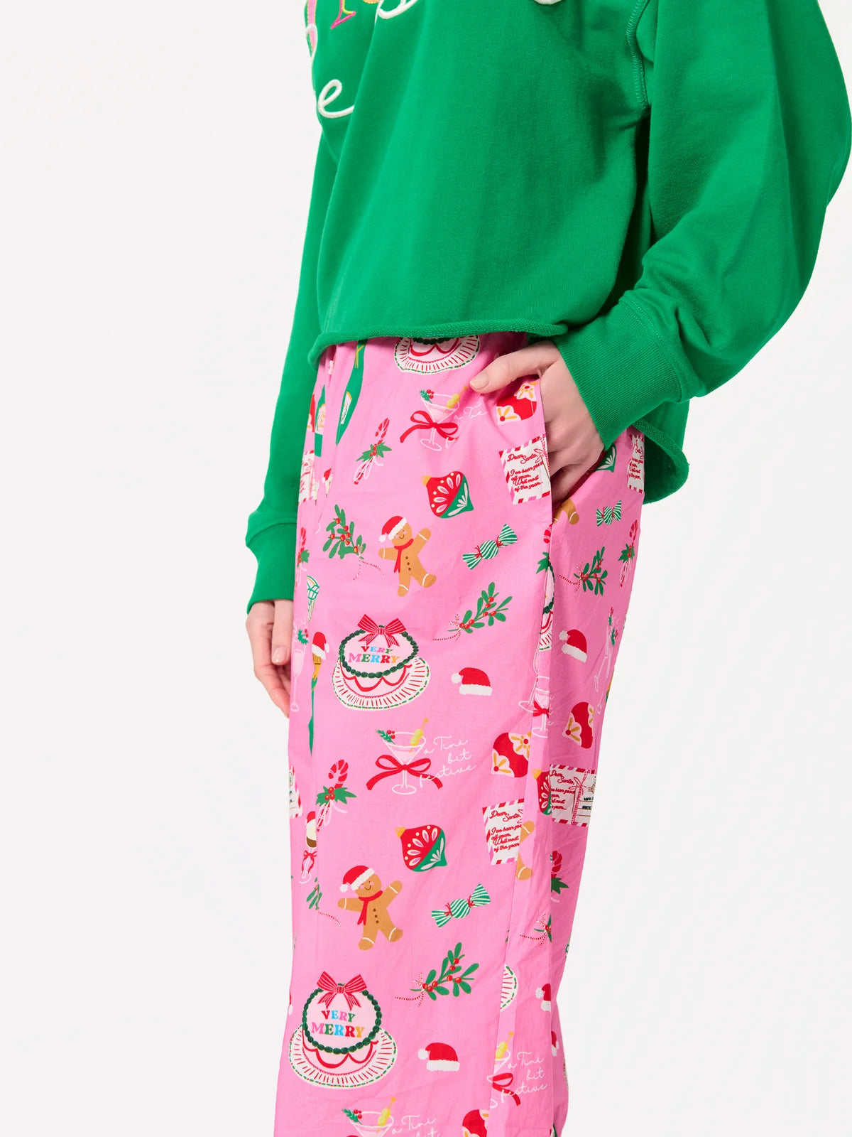 Shiraleah Boxer Pajama Pants - Merry Icons Pink