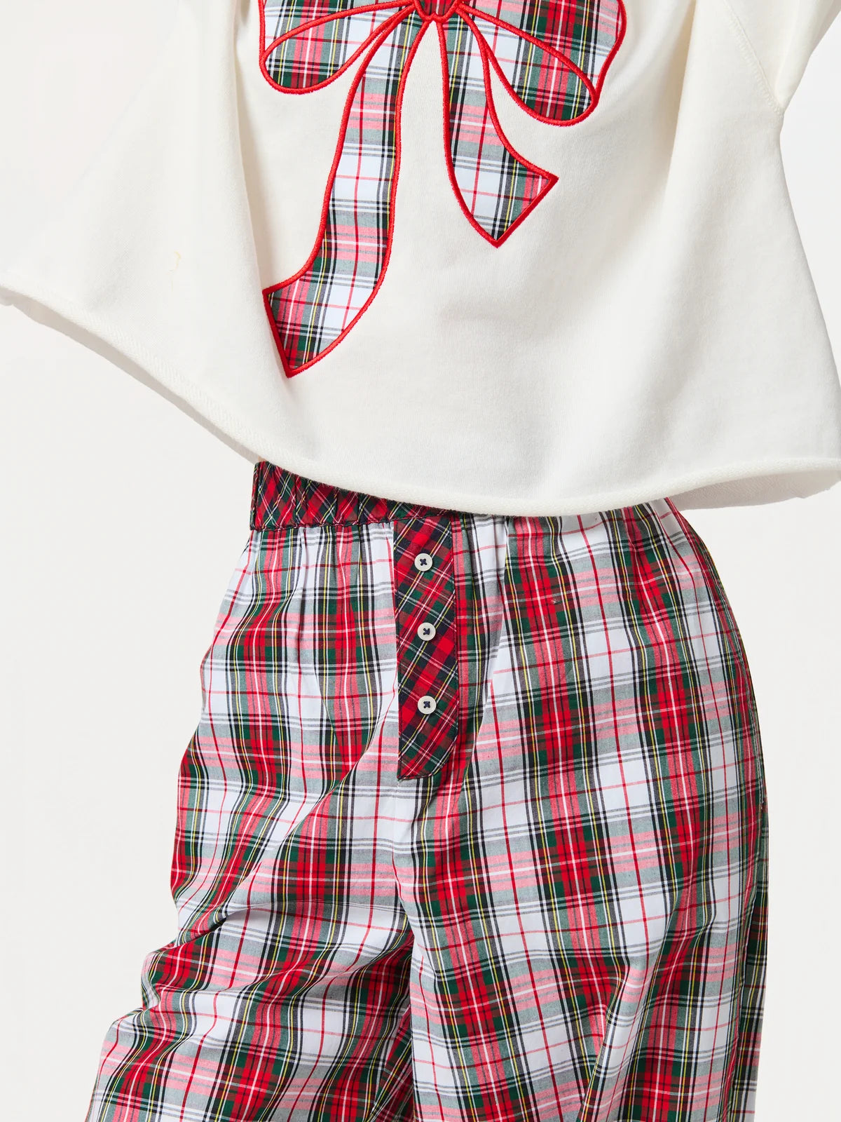 Shiraleah Boxer Pajama Pant - Tartan Red
