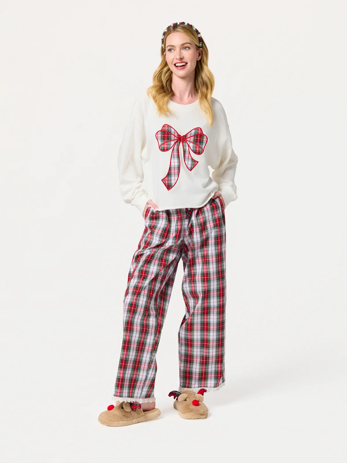 Shiraleah Boxer Pajama Pant - Tartan Red