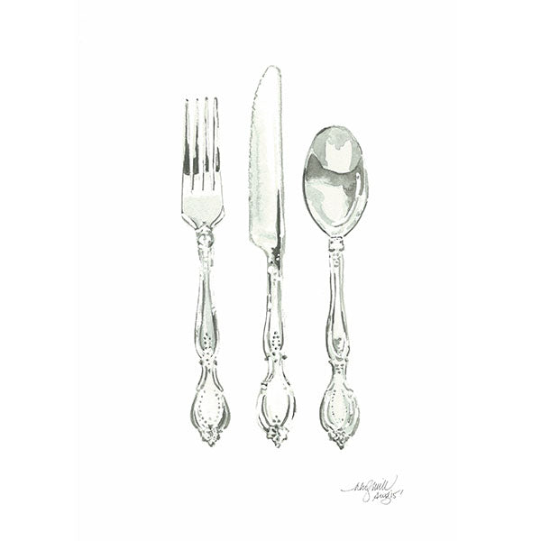 Niki Kingsmill Greeting Card - Cutlery