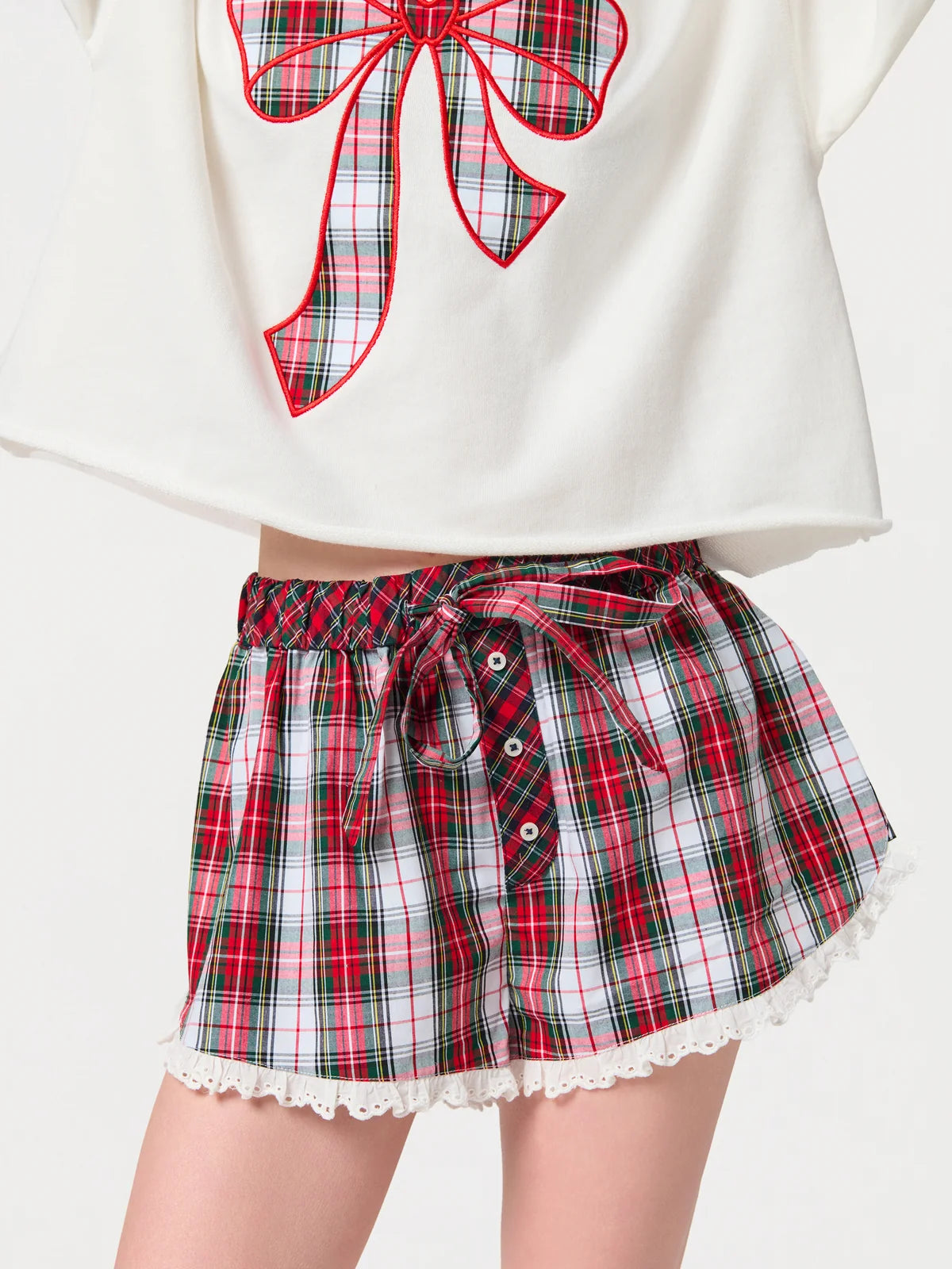 Shiraleah Boxer Shorts - Tartan Red