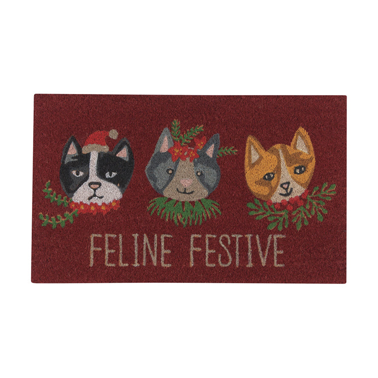 Now Designs Meowy Christmas Door Mat