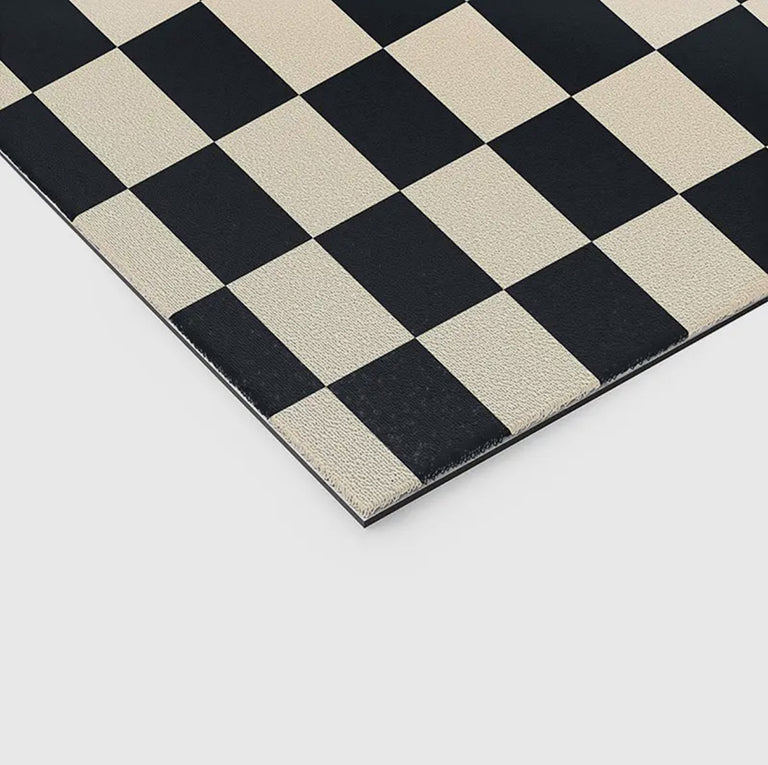 Deny Designs Welcome Mat - Black Cream Checker Pattern