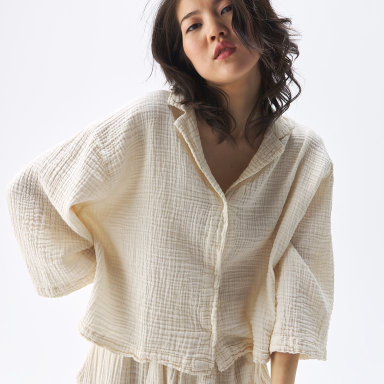 Pokoloko Crinkle Shirt Blouse