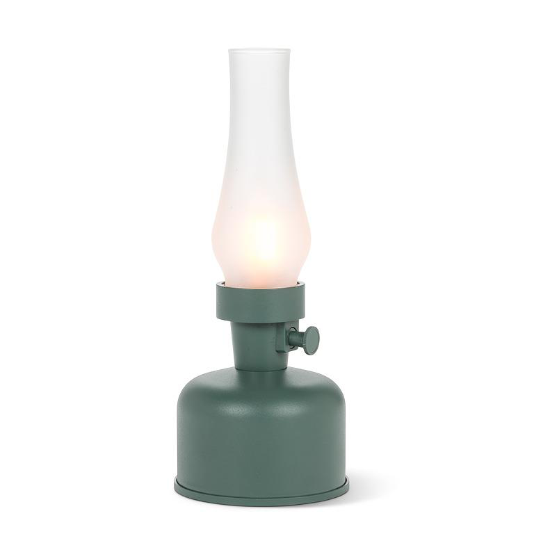 Abbott LED Lamp Lantern with Chimney - Green Frost