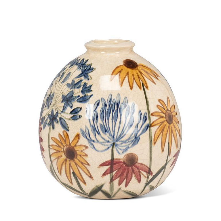 Abbott Ball Vase 7" - Blue Allium