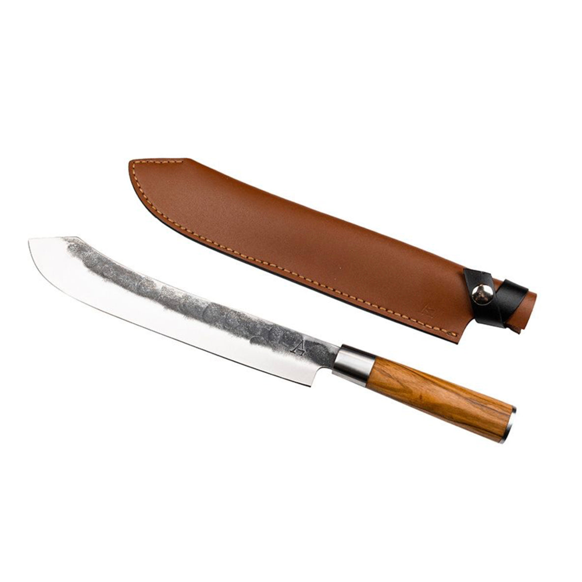 Anvil Butcher Knife with Leather Sheath