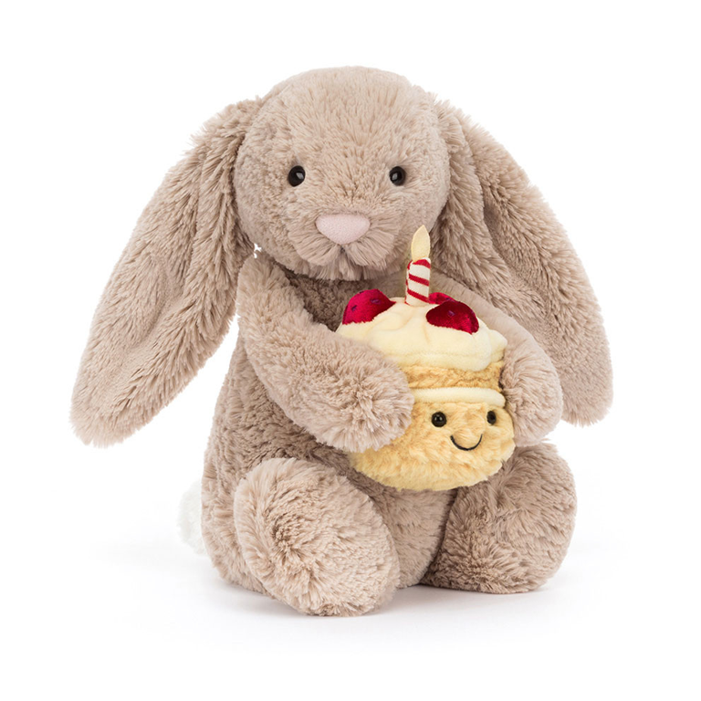Jellycat Bashful - Bunny Beige Birthday