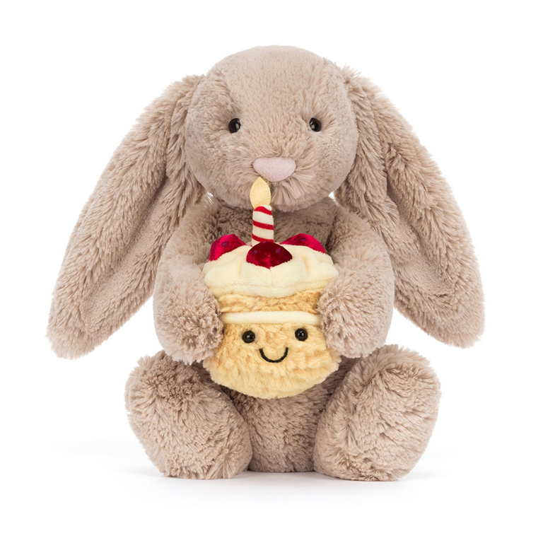Jellycat Bashful - Bunny Beige Birthday