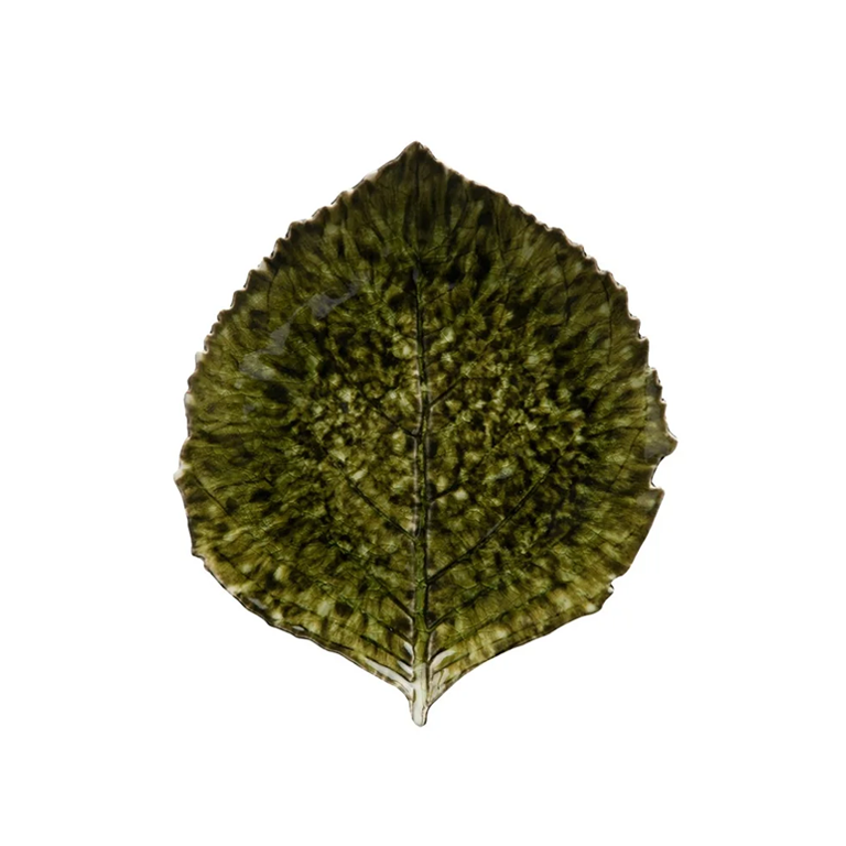 Costa Nova Riviera Hydrangea Leaf Side Plate - Forêts Green