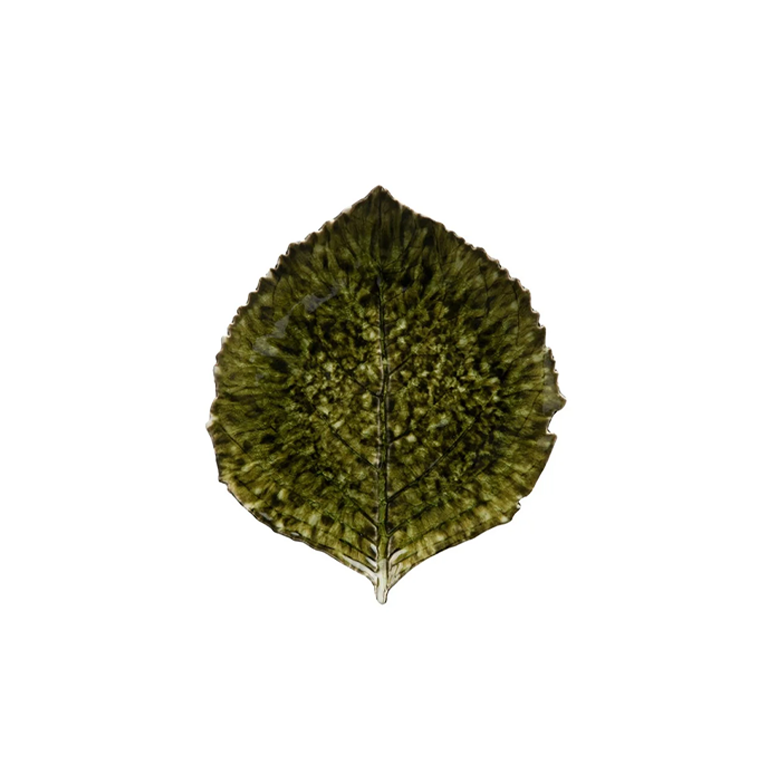Costa Nova Riviera Hydrangea Leaf Small Plate - Forêts Green