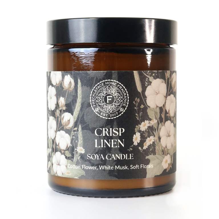 Freckleface Apothecary Jar Candle - Crisp Linen