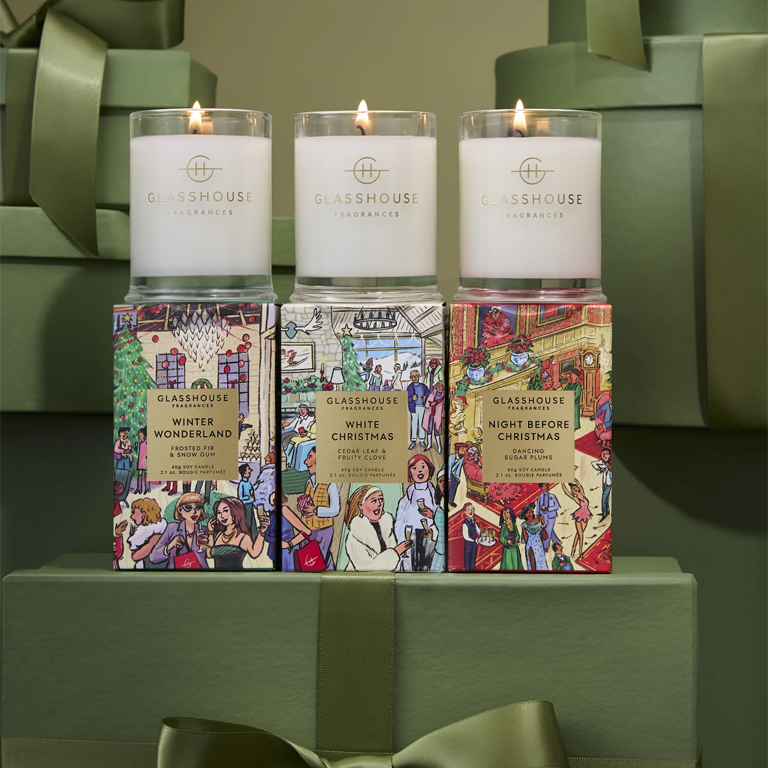 Glasshouse Fragrances Candle Trio - Christmas