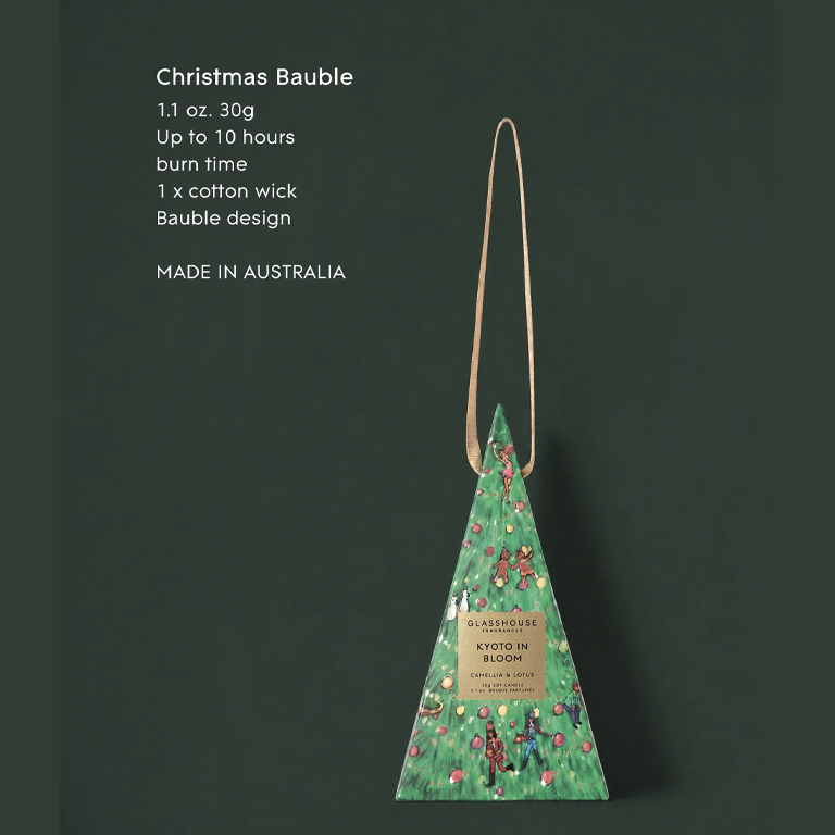 Glasshouse Fragrances Christmas Bauble - Kyoto in Bloom