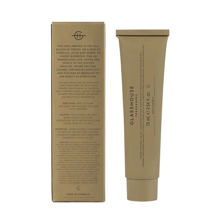Glasshouse Fragrances Hand Cream - Kyoto in Bloom