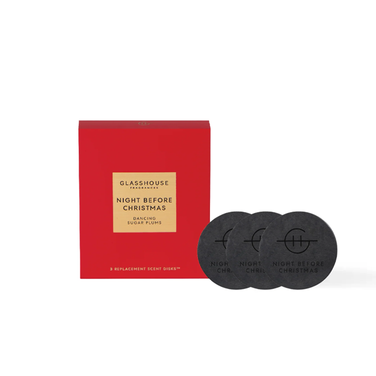 Glasshouse Fragrances Car Diffuser Scent Disks - Night Before Christmas