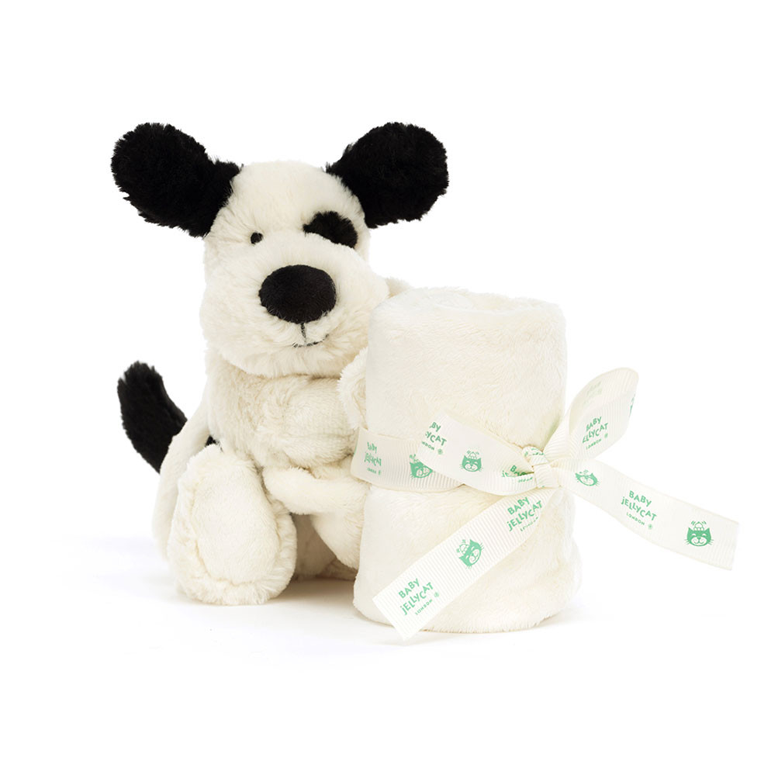 Jellycat Soother - Bashful Puppy Black & Cream