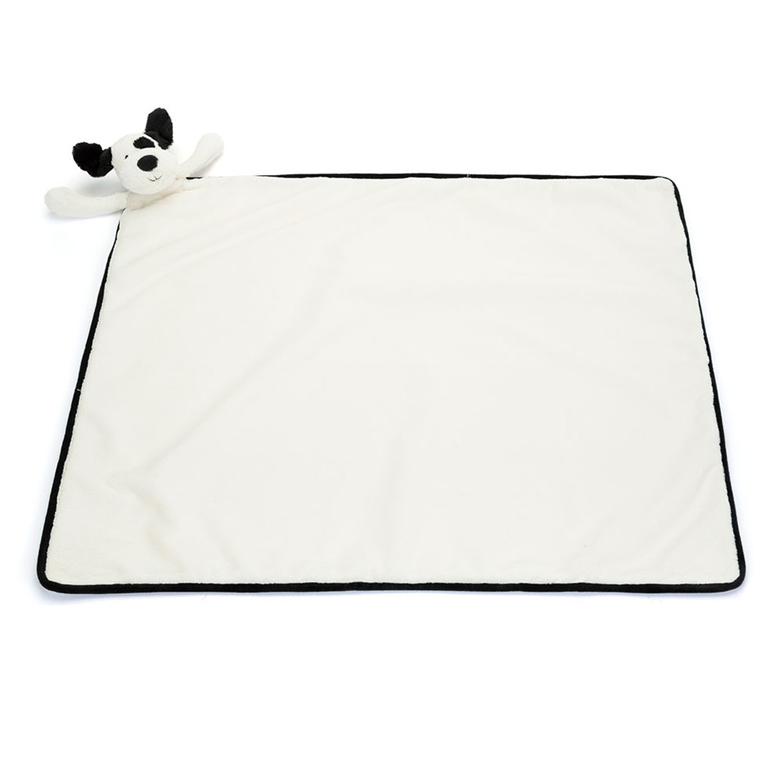 Jellycat Blankie - Bashful Puppy Black & Cream