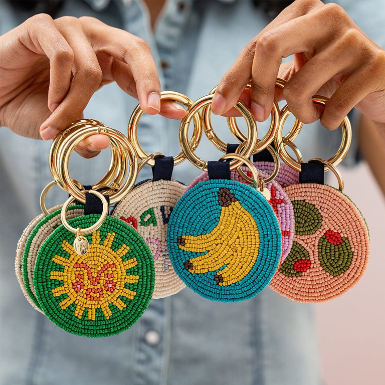 Ink&Alloy Bag Charm/Key Ring - Bananas