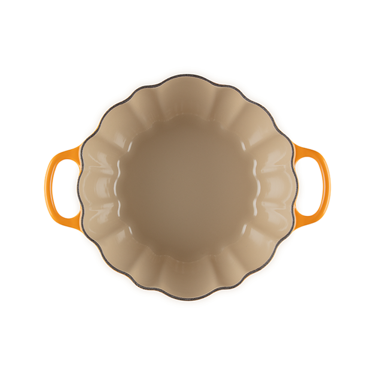 Le Creuset Cast Iron Pumpkin Cocotte 3.7L - Persimmon