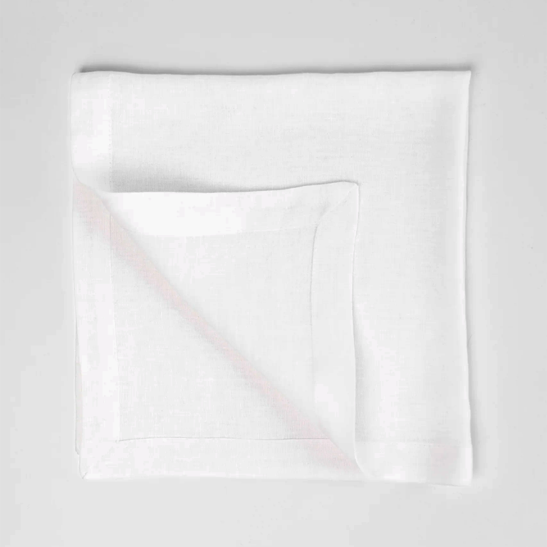 Linen Way Barnville Linen Napkins - Set of 4 White