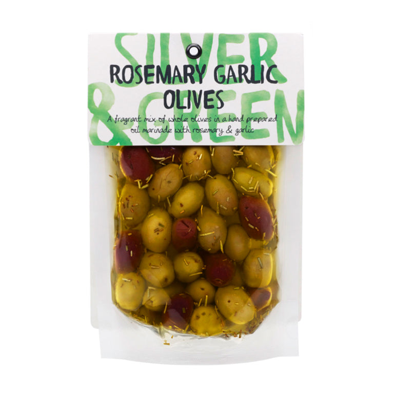Silver & Green Olives - Rosemary Garlic