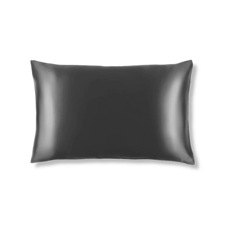 HoneyLux Queen Silk Pillowcase - Ash Grey