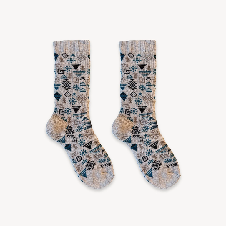 Pokoloko Thick Print Alpaca Socks - Tortilla