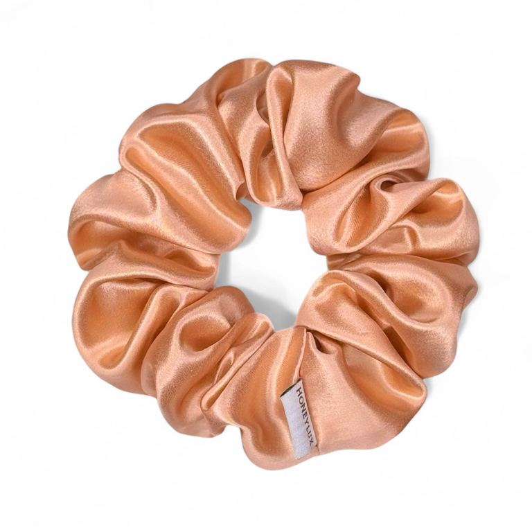 HoneyLux Silk Scrunchie - Rose Gold