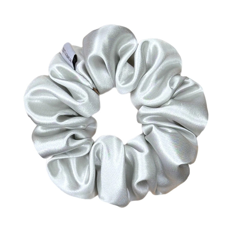 HoneyLux Silk Scrunchie - Aurora Light Grey