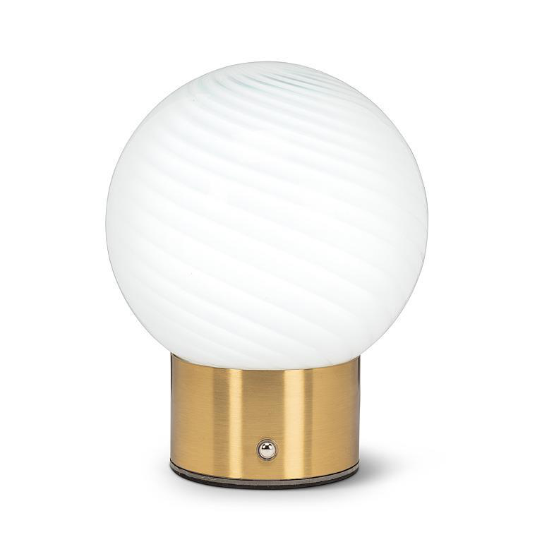 Abbott LED Lamp Swirl Ball - White