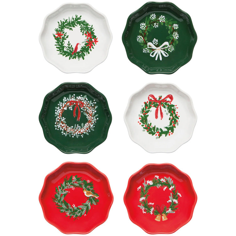 Now Designs Pinch Bowls set of 6 - Wreaths