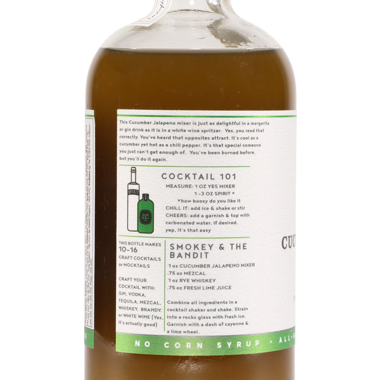 Yes Cocktail Company Cocktail Mixer - Cucumber Jalapeno