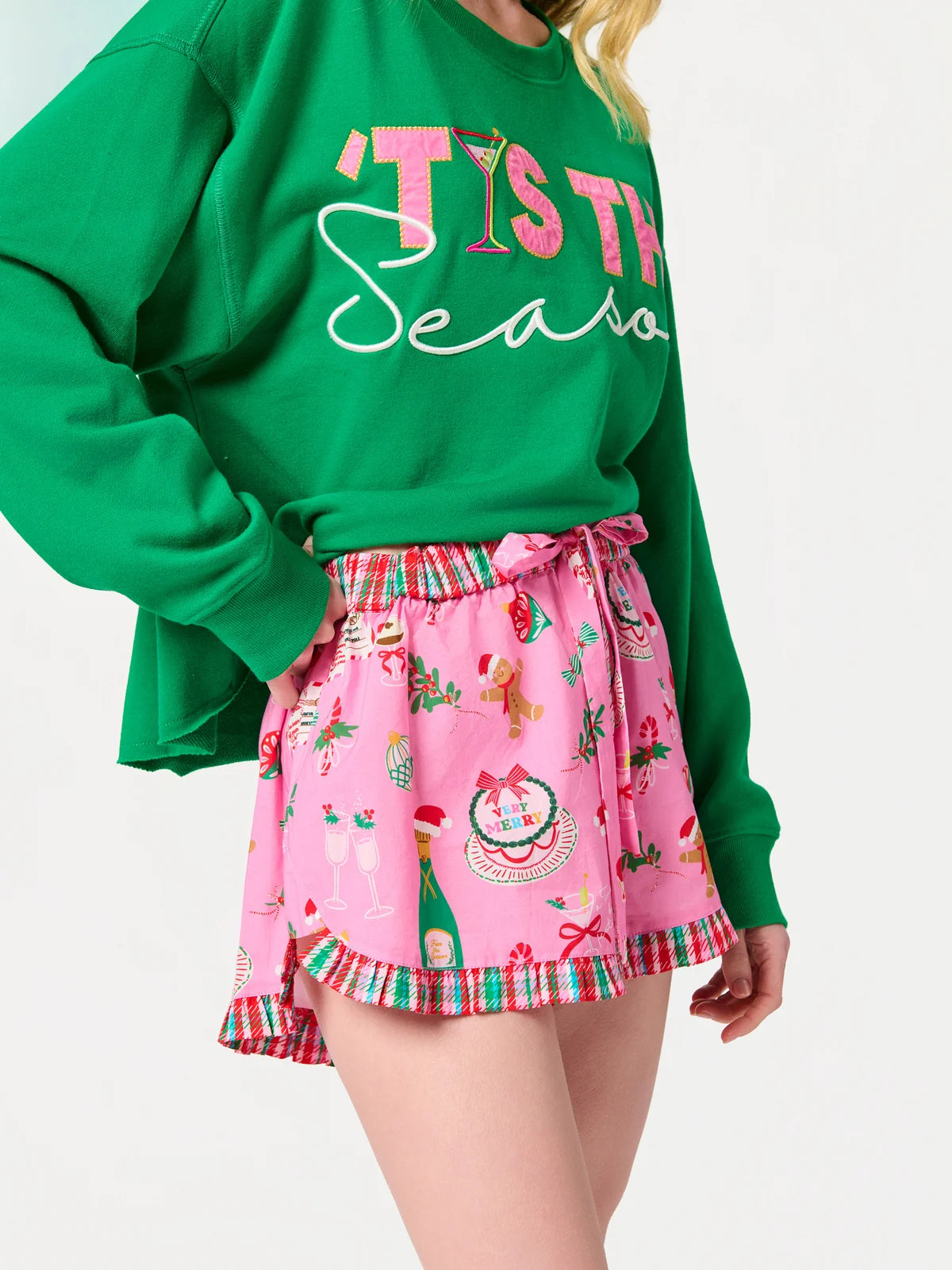 Shiraleah Boxer Shorts - Merry Icons Pink