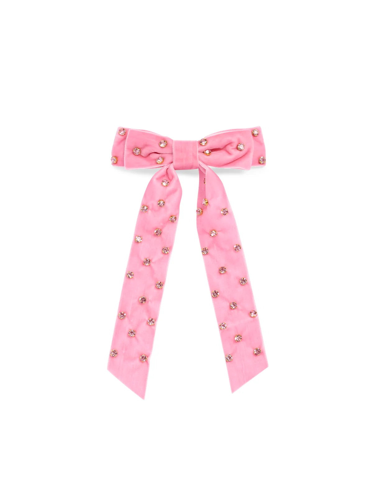 Shiraleah Bow Clip - Velvet and Rhinestones