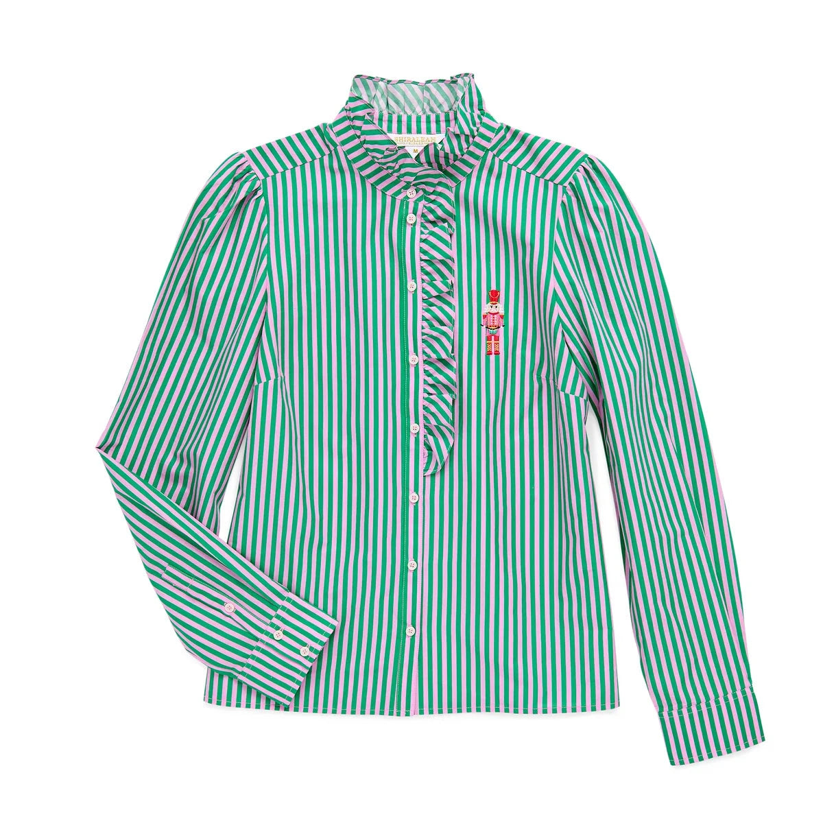 Shiraleah Ruffle Blouse - Nutcracker Green