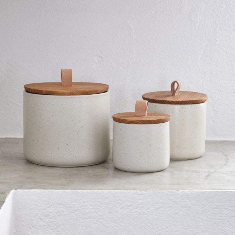 Casafina Pacifica Canister with Oak Lid