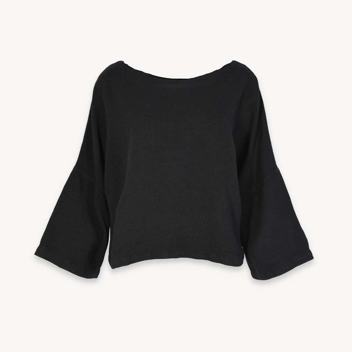 Pokoloko Loft Crop Bell Sleeve Top - Black