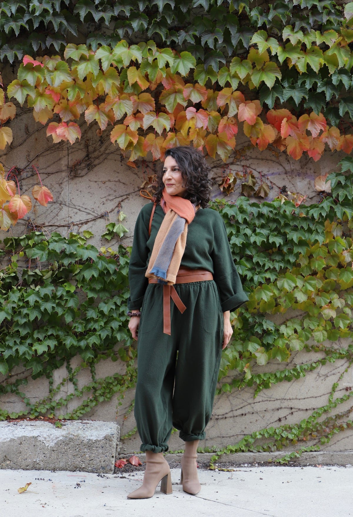 Pokoloko Loft Crop Barrel Pant - Forest