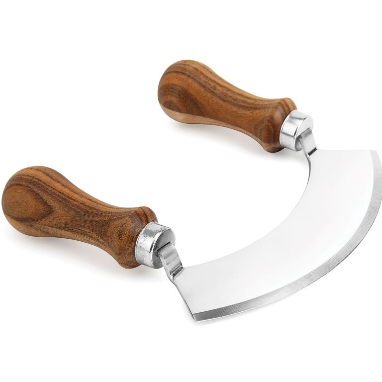 Ironwood Mezzaluna with Stainless Steel Blade
