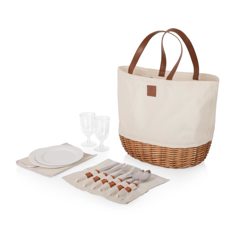 Picnic Time Canvas Promenade Picnic Basket