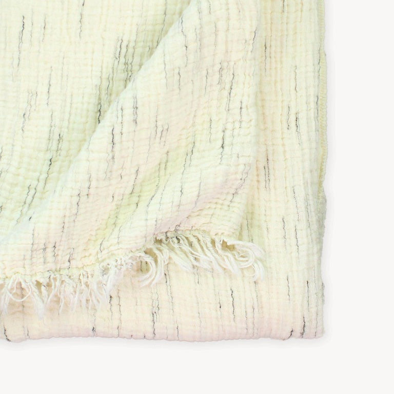 Pokoloko Sketched Crinkle Bed Cover - Natural