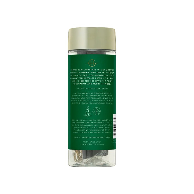 Glasshouse Fragrances Tree Hanging Scent Stems - Winter Wonderland