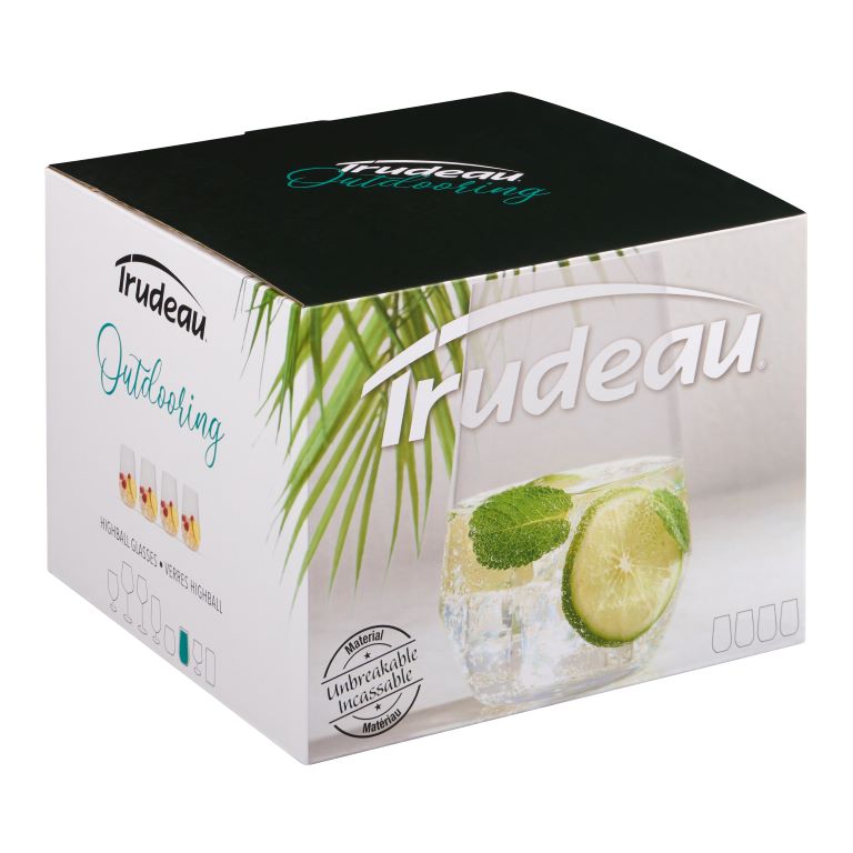 Trudeau Patio Highball Glasses - Set of 4