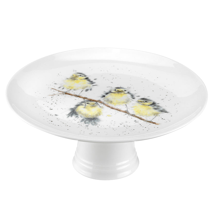 Wrendale Designs Footed Cake Plate - Hanging Out With Friends