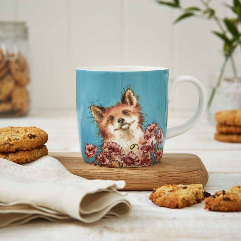 Wrendale Designs Mug 14oz - Poppy Field Fox