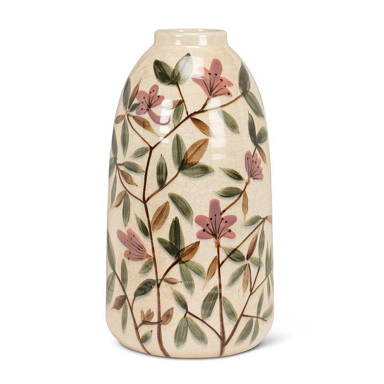 Abbott Tall Vase 10" - Pink Floral