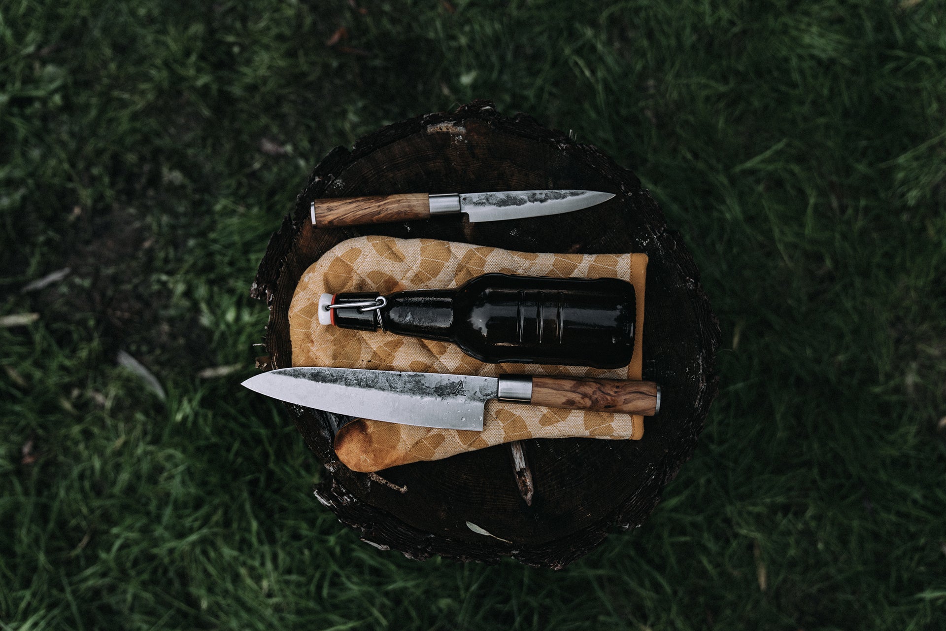 Anvil Chef's Knife with Leather Sheath