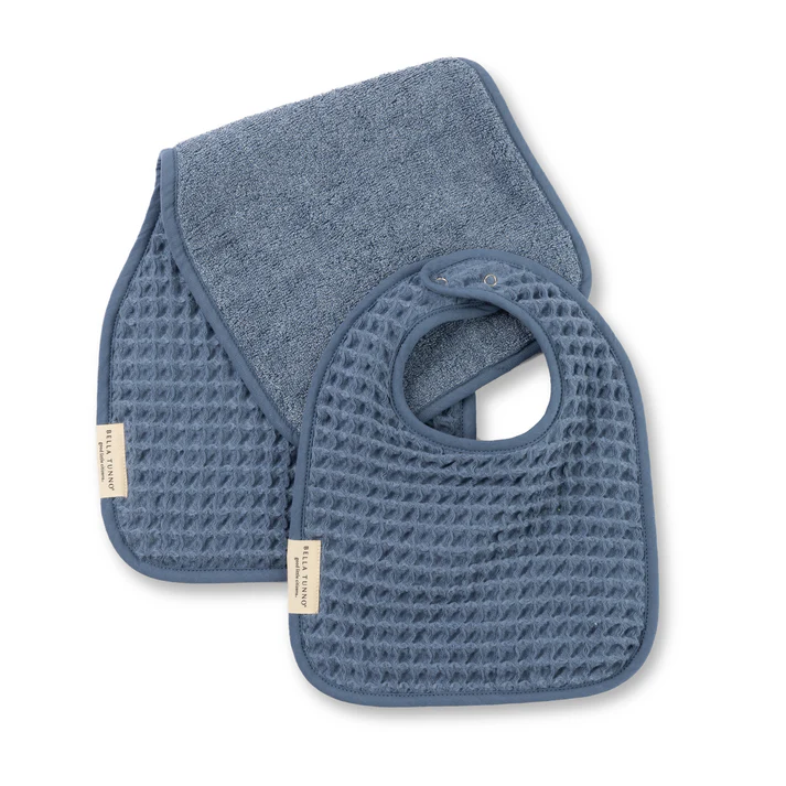 Bella Tunno Baby Bib & Burp Cloth Set - Rain